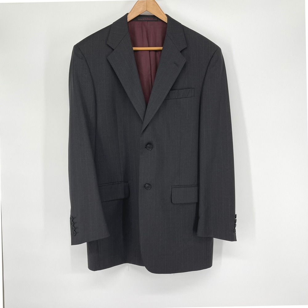 Ted Baker Endurance Mens 38R Gray Pinstripe Wool Blazer Business Suit Jacket